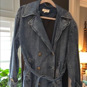 Rag & Bone women’s Blue Denim Trench Coat size L